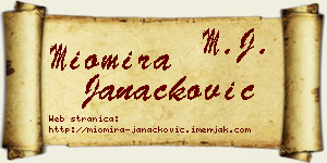Miomira Janaćković vizit kartica
